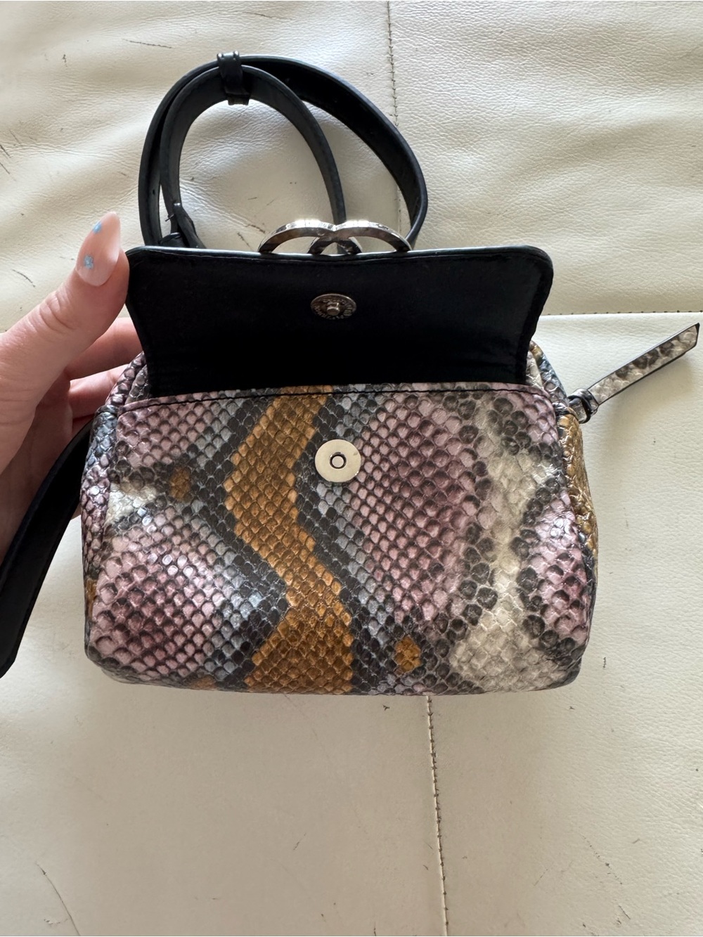 Aldo Snake-Embossed Crossbody or Waist Bag - Picture 3 of 4